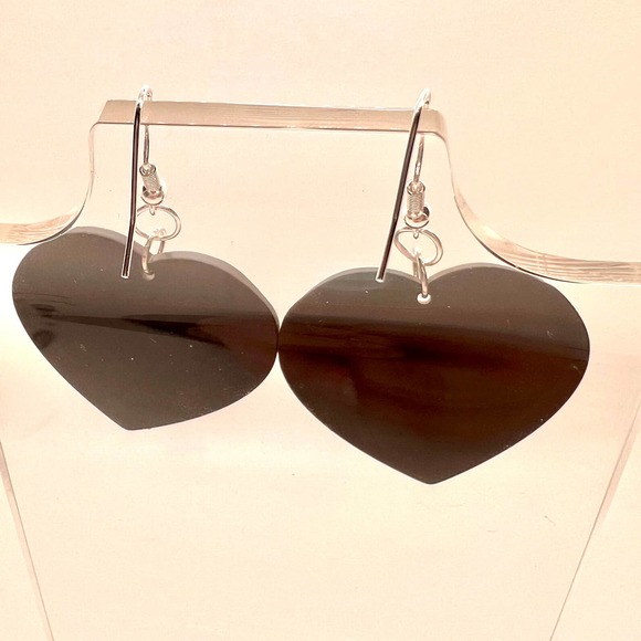 Wednesday Addams Earrings - Flaming Heart Earrings - Goth Earrings - Picture 7 of 11